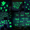 Adesivo Halloween Neon Cartela Morcego Fantasma Aranha Sortido