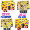 20 Massinha de Modelar + 20 Cx Giz de Cera p/ Kit Festa Lembrancinha Infantil