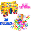 15 Cx Massinha de Modelar + 30 Cortador Molde Forminha p/ Kit Festa Lembrancinha Infantil