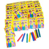 15 Mini Giz de Cera 5 Cores P/ Kit Festa Lembrancinha Infantil Prenda Pintura